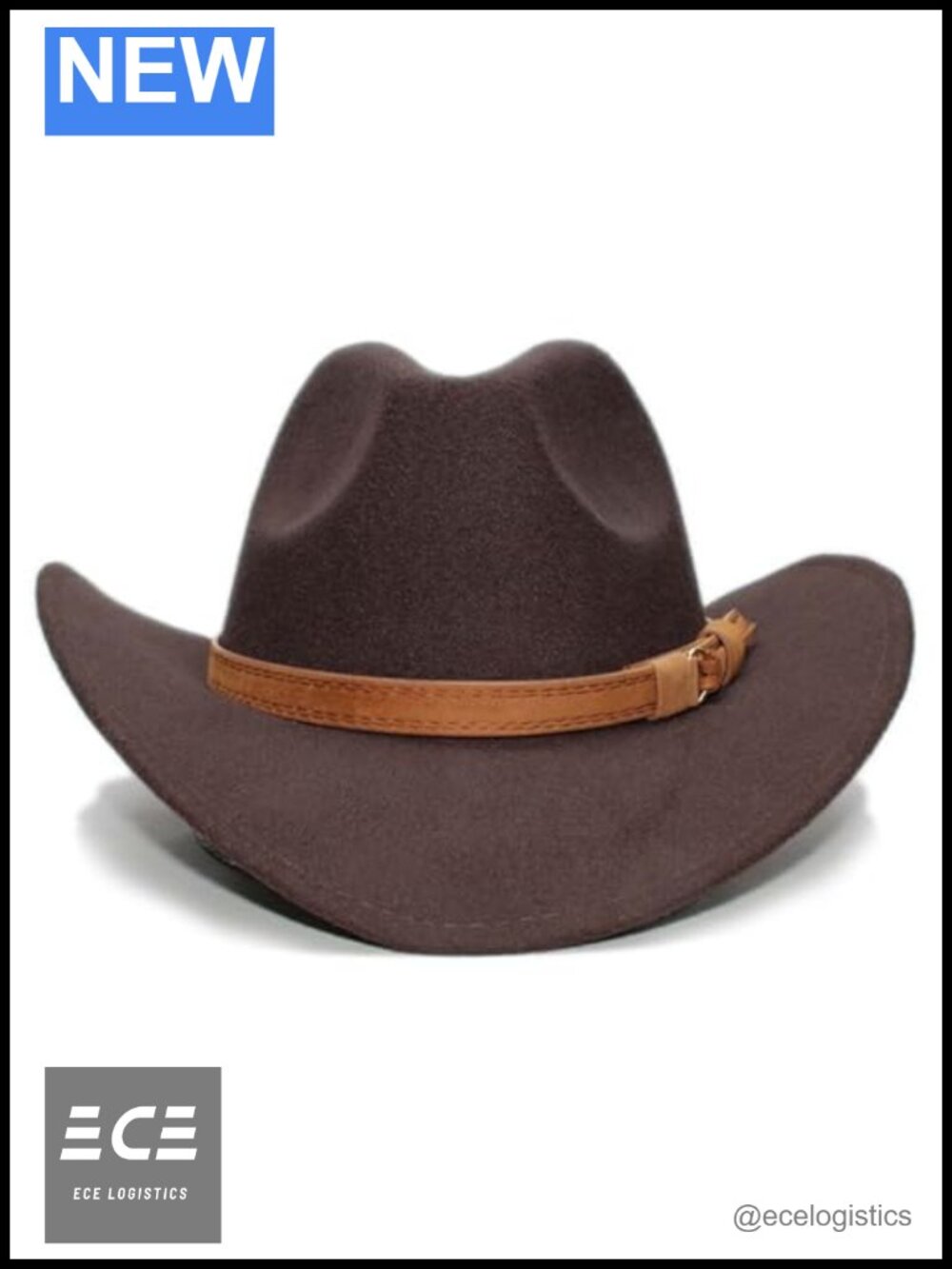 Kids Western Cowboy Hat Leather Hatband Wide Brim
